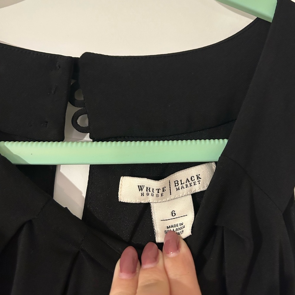 White House Black Market Blouson Sheath Dress with a Halter Neckline - Picture 5 of 7